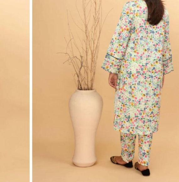 Floral Printed 2-Piece Co-Ord Set for Women – Soft Cotton Kurta & Trouser - Image 3